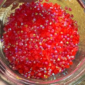 Red Sparkling Rhinestones